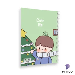 دفتر مشق مجلد 100 برگ سری cute life طرح 2