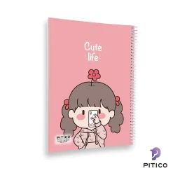 دفتر مشق مجلد 100 برگ سری cute life طرح 3