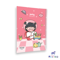 دفتر حاشیه دار مجلد 40 برگ سری jolly طرح 5