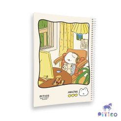 دفتر خط دار مجلد 100 برگ سری AMAZING طرح 4