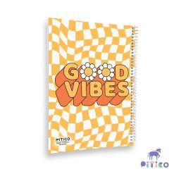 دفتر خط دار مشکی سری GROOVY طرح 3