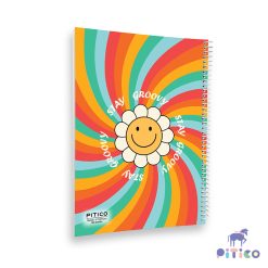 دفتر خط دار مشکی سری GROOVY طرح 4
